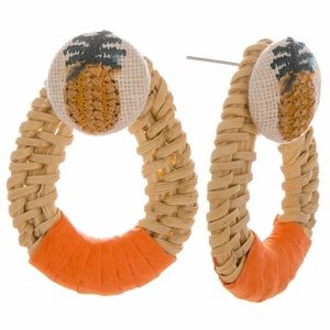 Pineapple tear drop earrings